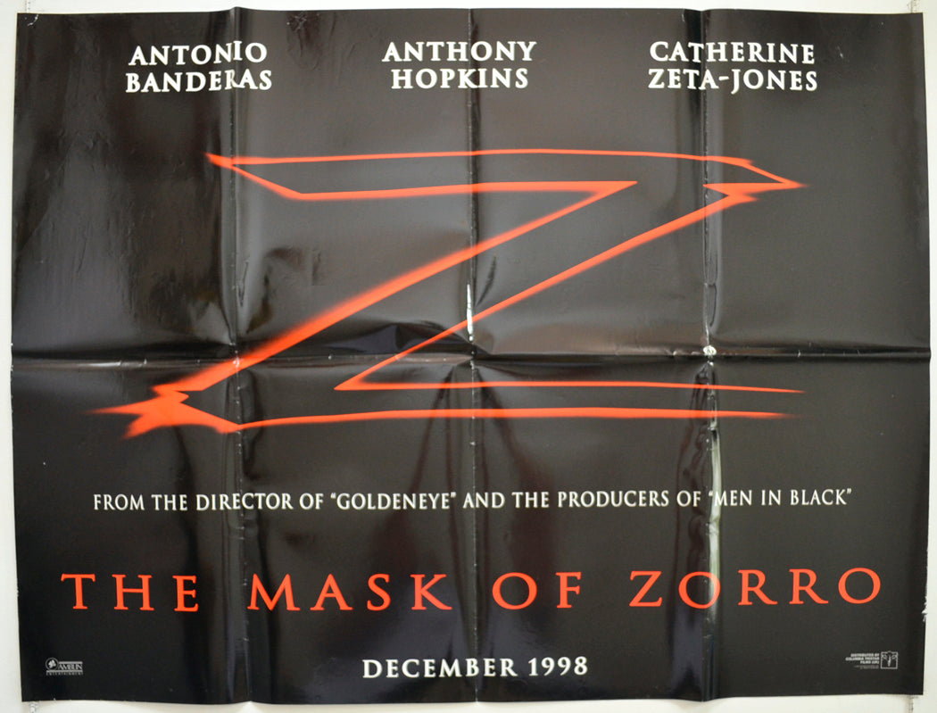 The Mask Of Zorro Original British Quad Poster - Film Poster - Movie Poster