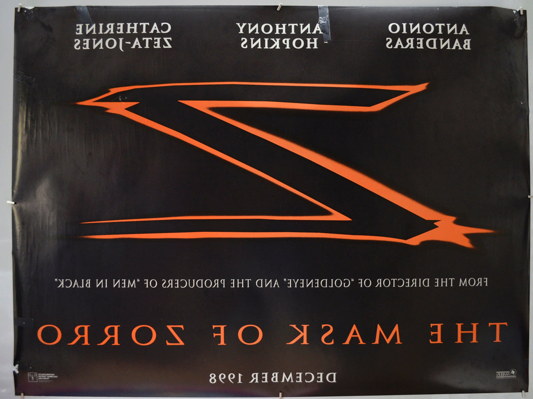 THE MASK OF ZORRO (Back) Cinema Quad Movie Poster