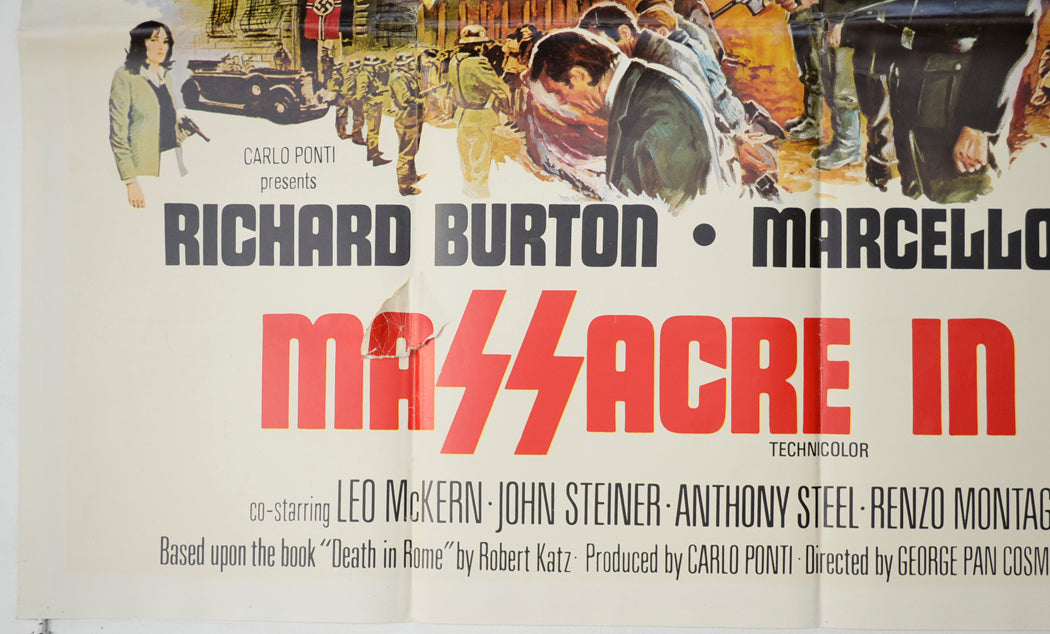 MASSACRE IN ROME (Bottom Right) Cinema Quad Movie Poster