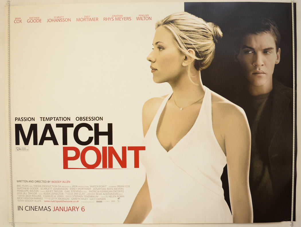 Match Point Original Quad Poster - Film Poster - Movie Poster
