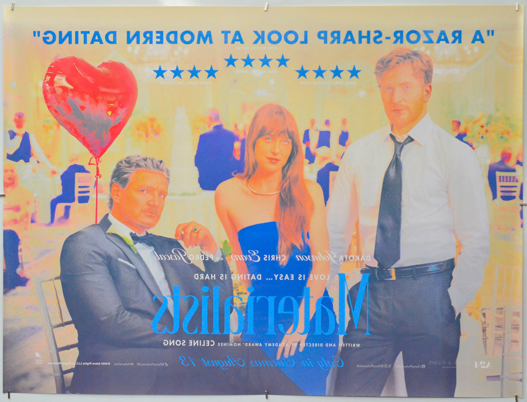 Materialists (Back) Cinema Quad Movie Poster