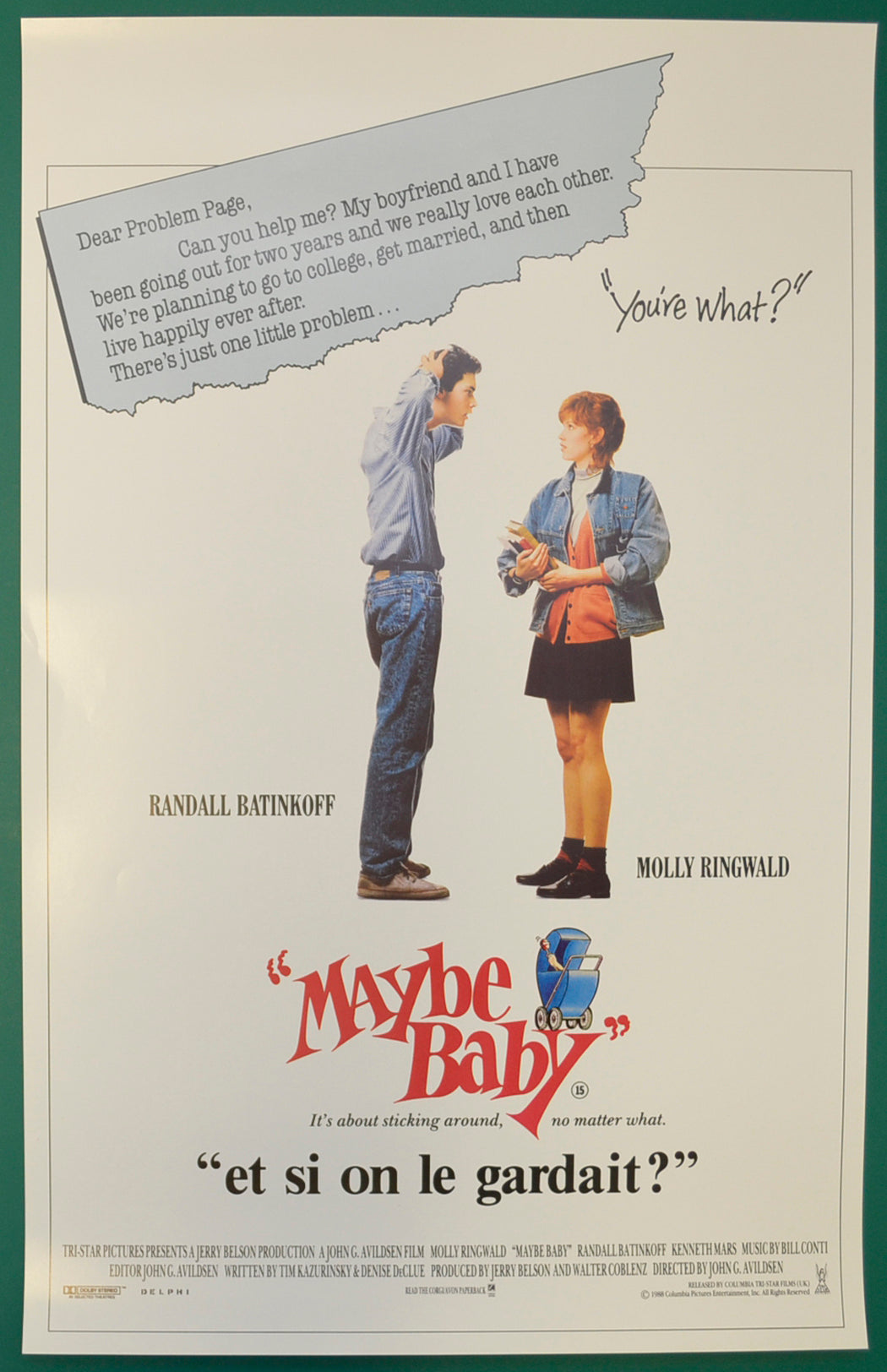 Maybe Baby (a.k.a. For Keeps?) Original Belgian Poster - Film Poster - Movie Poster