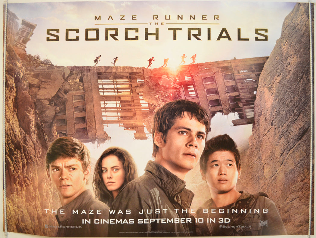 Maze Runner : The Scorch Trials (Teaser / Advance Version) Original Quad Poster - Film Poster - Movie Poster