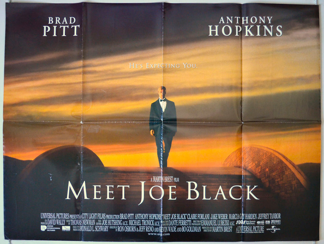 Meet Joe Black (Teaser / Advance Version) Original British Quad Poster - Movie Poster