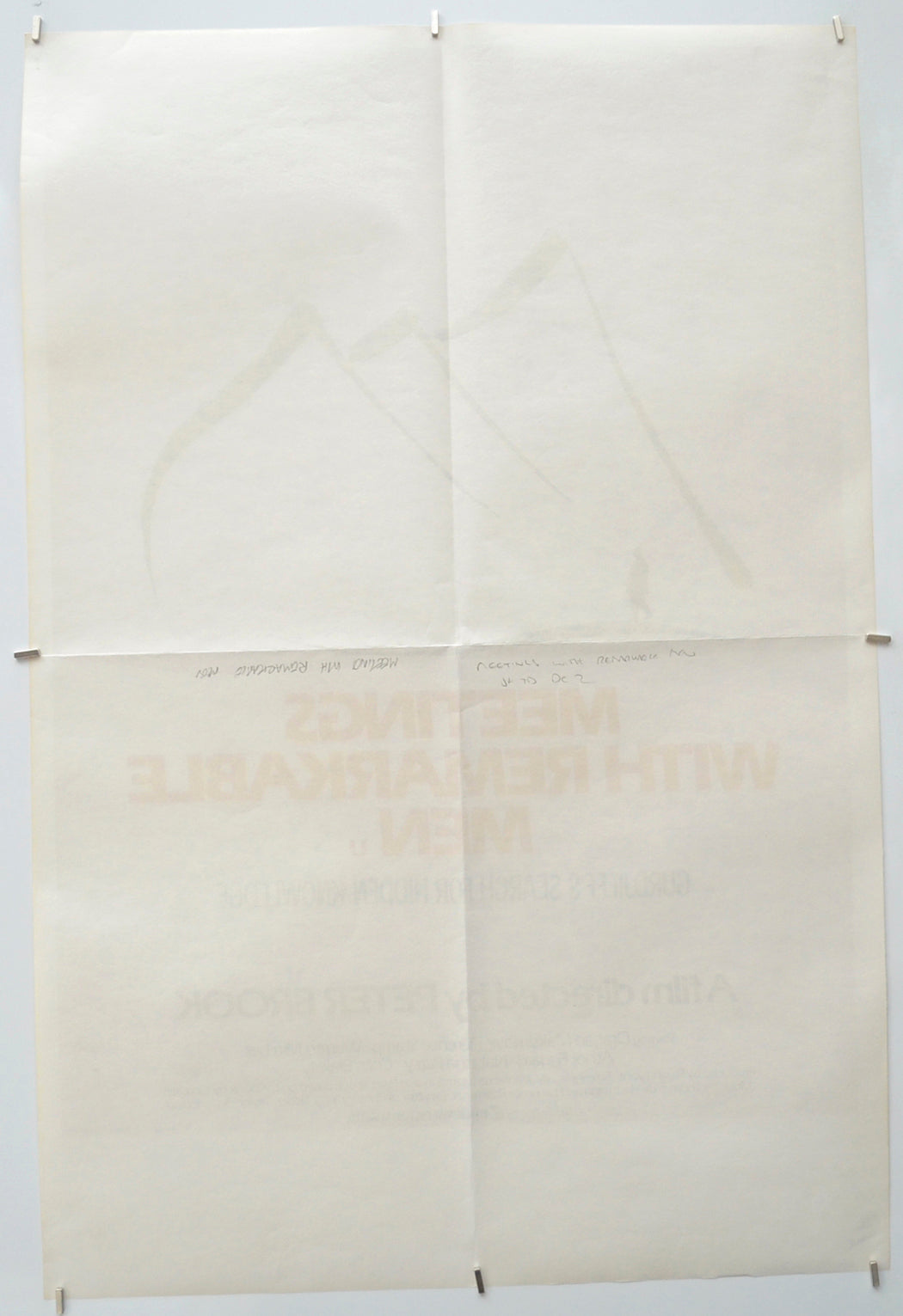 MEETINGS WITH REMARKABLE MEN (Back) Cinema Double Crown Movie Poster