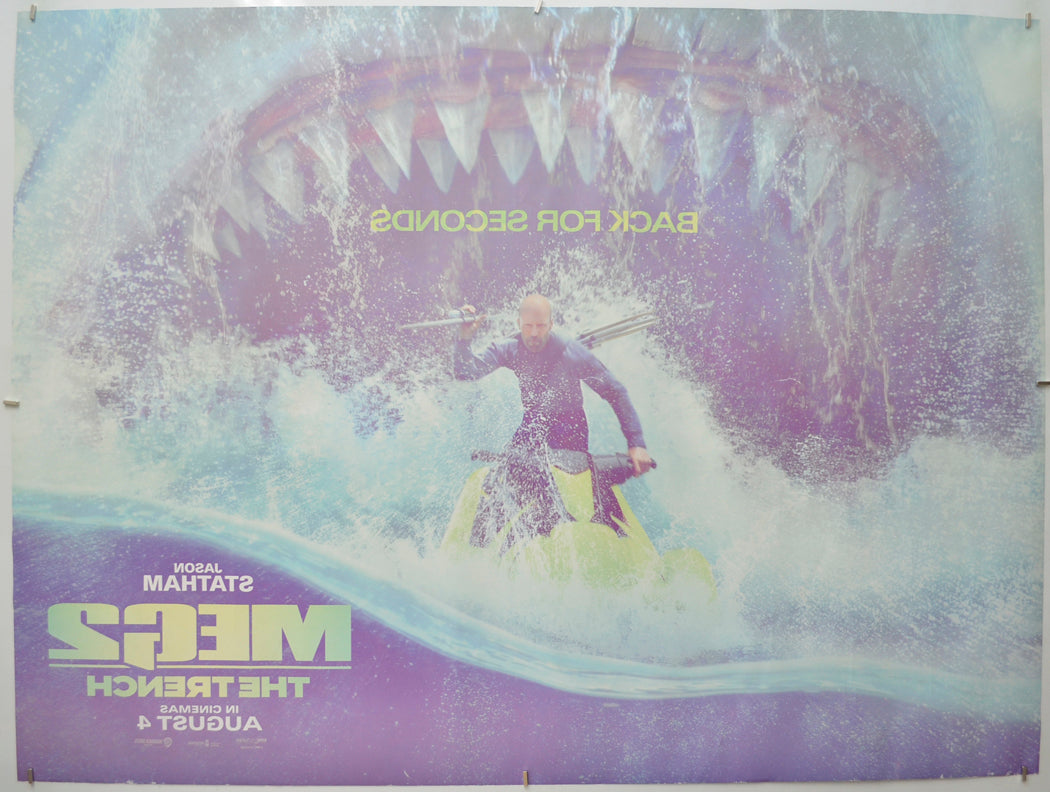 MEG 2: THE TRENCH (Back) Cinema Quad Movie Poster