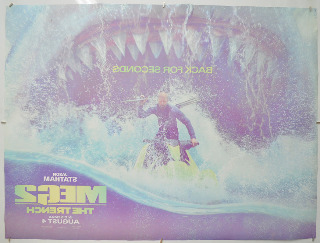 MEG 2: THE TRENCH (Back) Cinema Quad Movie Poster