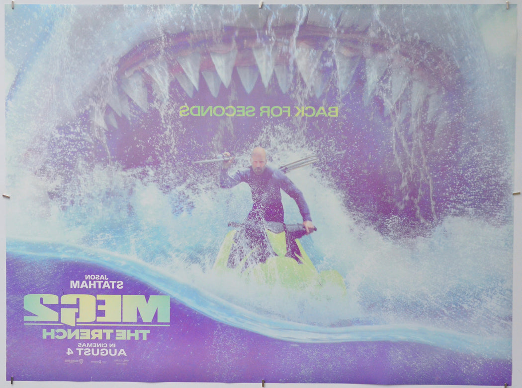 Meg 2: The Trench (Back) Cinema Quad Movie Poster