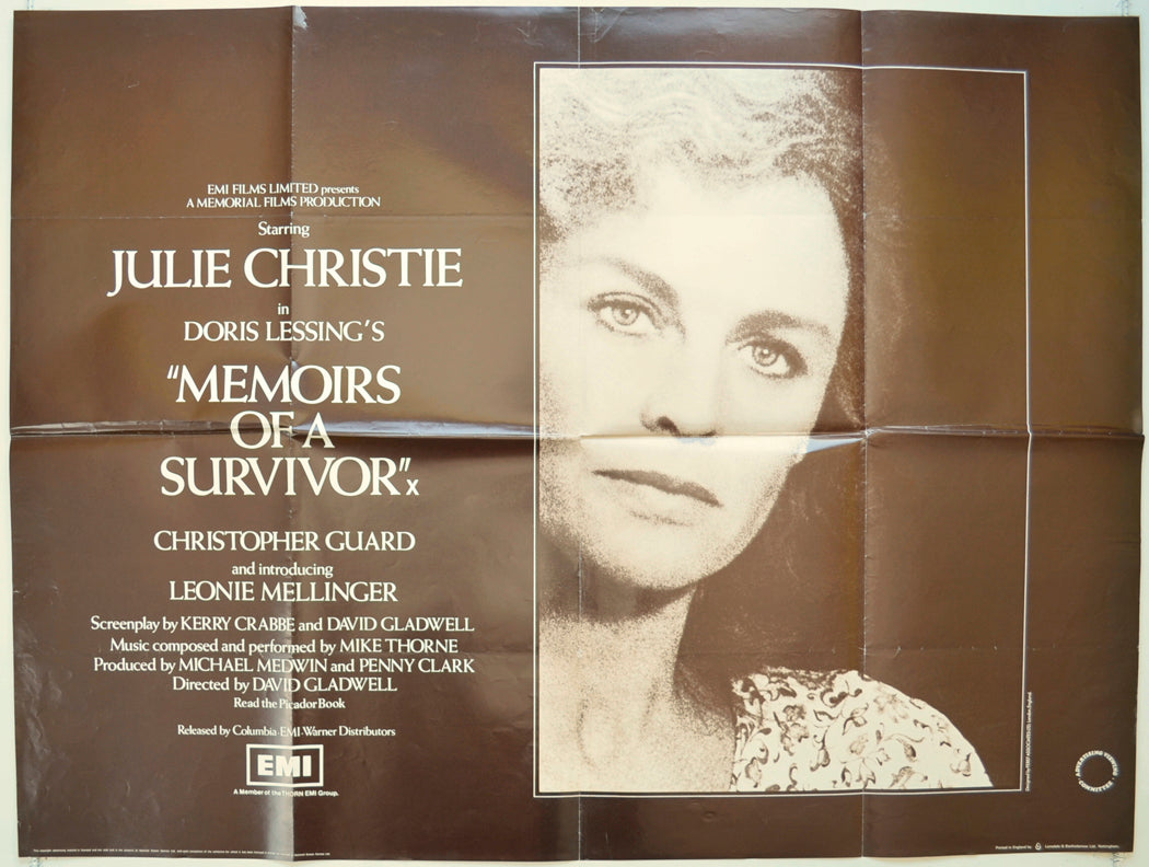 Memoirs Of A Survivor Original Quad Poster - Film Poster - Movie Poster