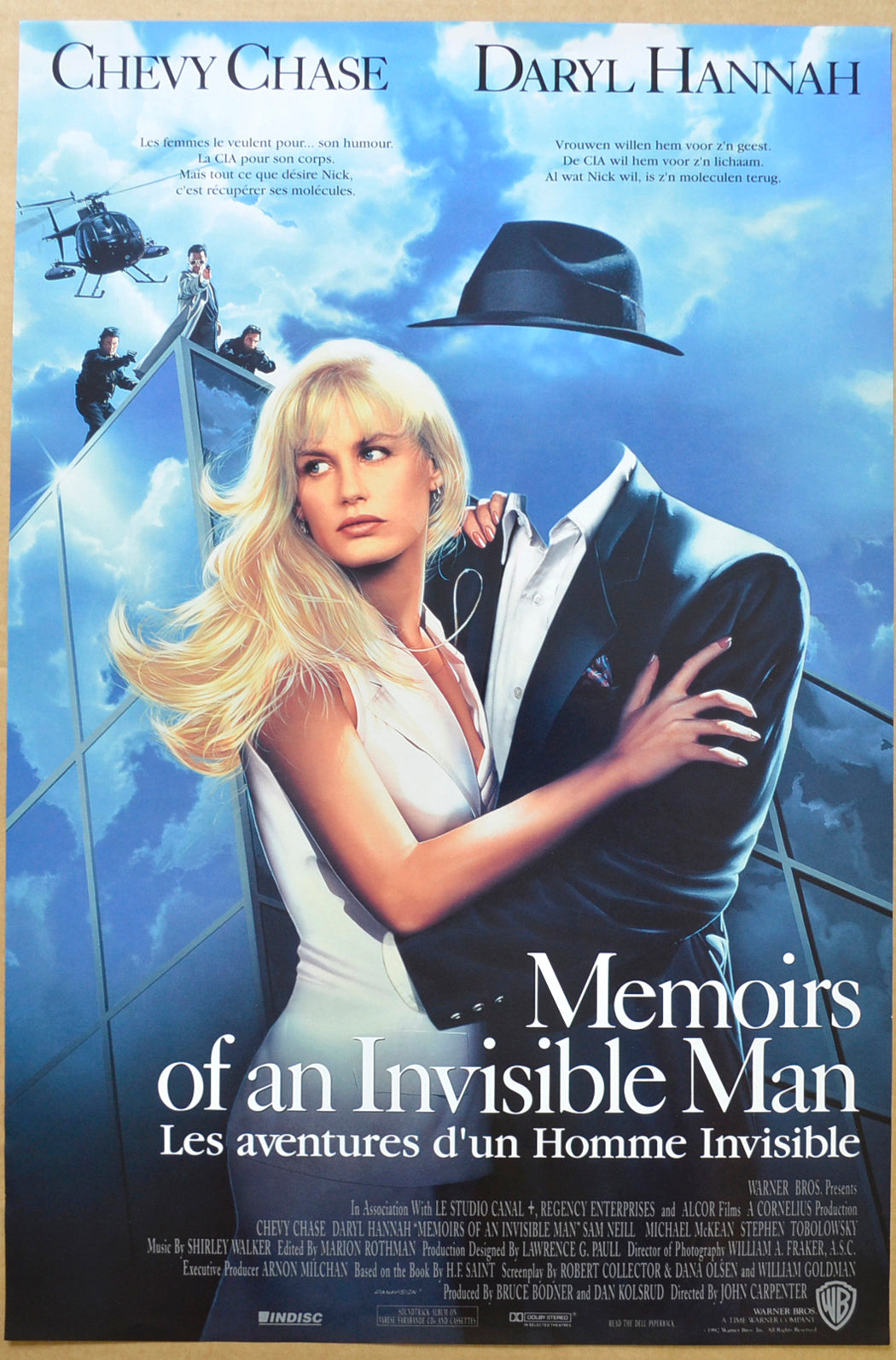 Memoirs Of An Invisible Man Original Belgian Poster - Film Poster - Movie Poster