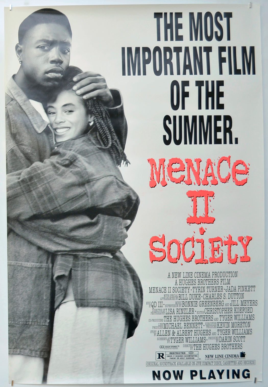 Menace II Society Original One Sheet Poster - Film Poster - Movie Poster