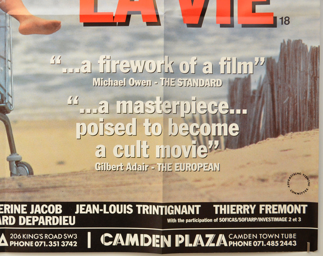 MERCI LA VIE (Bottom Right) Cinema Quad Movie Poster