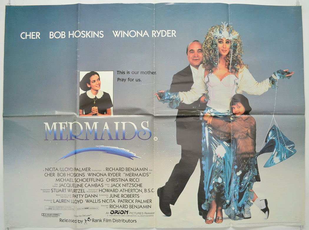 Mermaids Original Quad Poster - Film Poster - Movie Poster