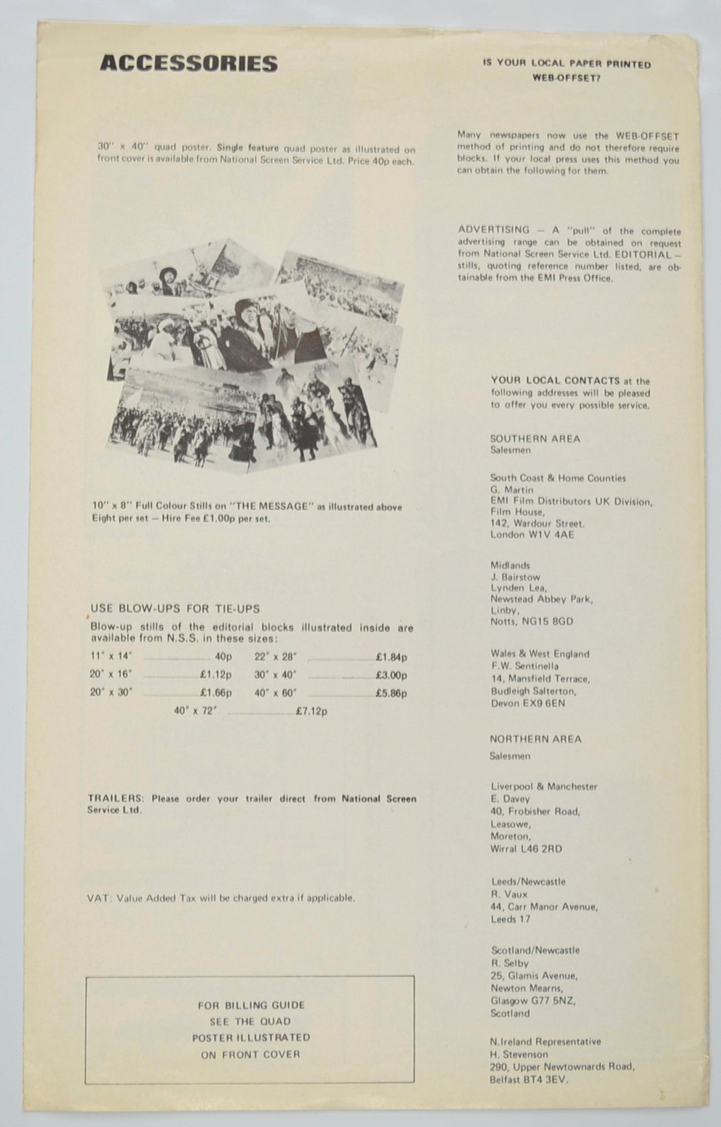 THE MESSAGE Cinema Exhibitors Campaign Pressbook - BACK