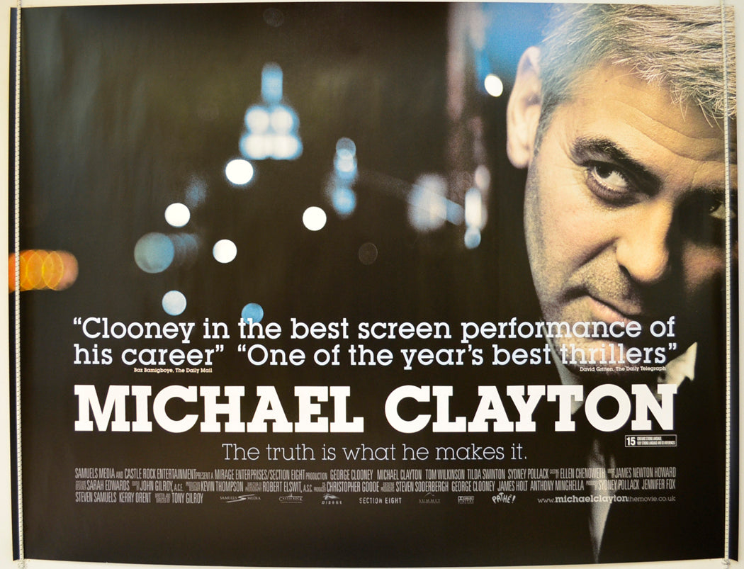 Michael Clayton Original Quad Poster - Film Poster - Movie Poster