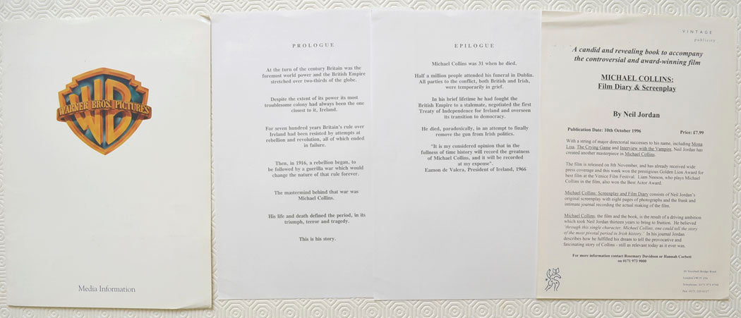 MICHAEL COLLINS Original Cinema Press Kit