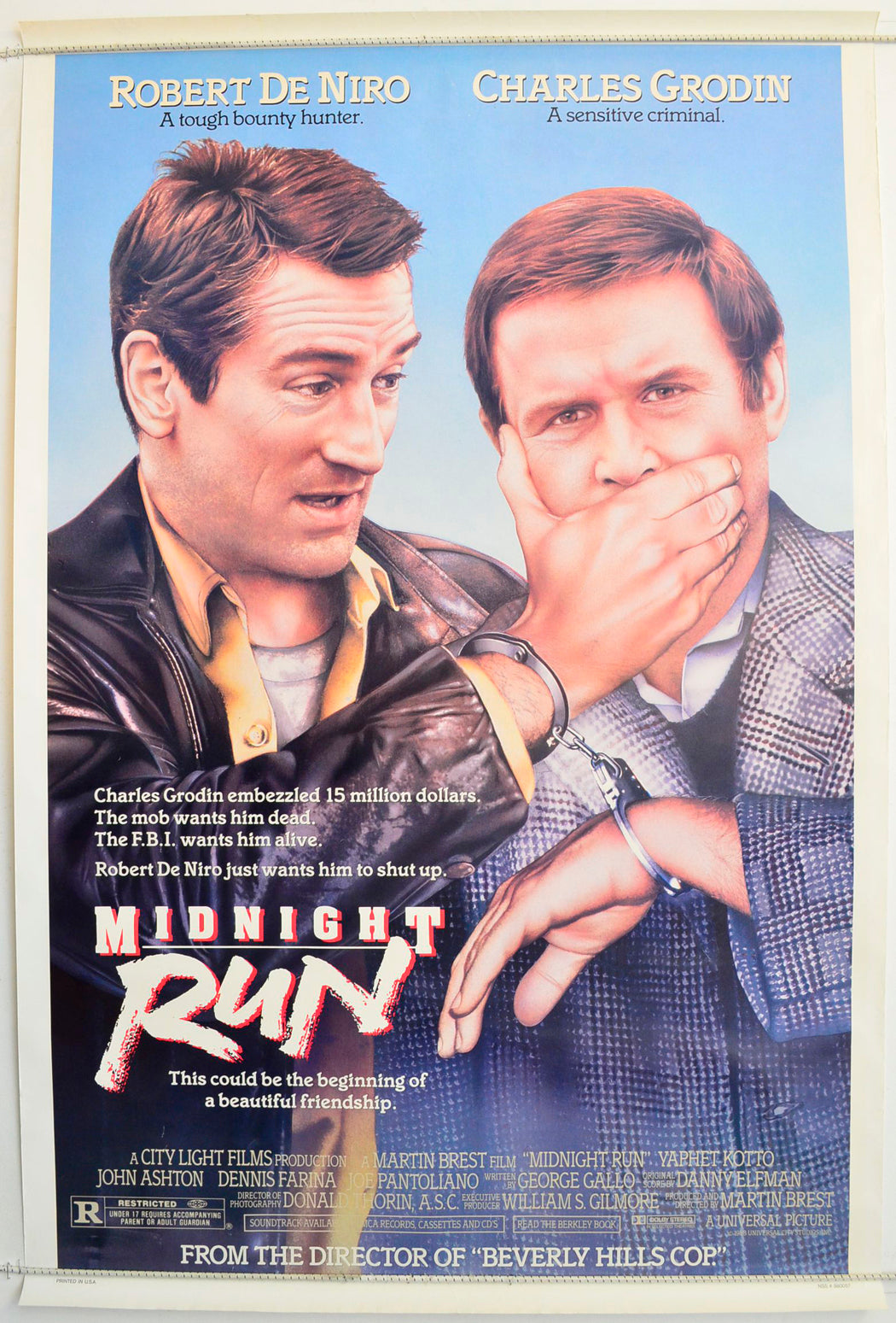 Midnight Run Original One Sheet Poster - Film Poster - Movie Poster
