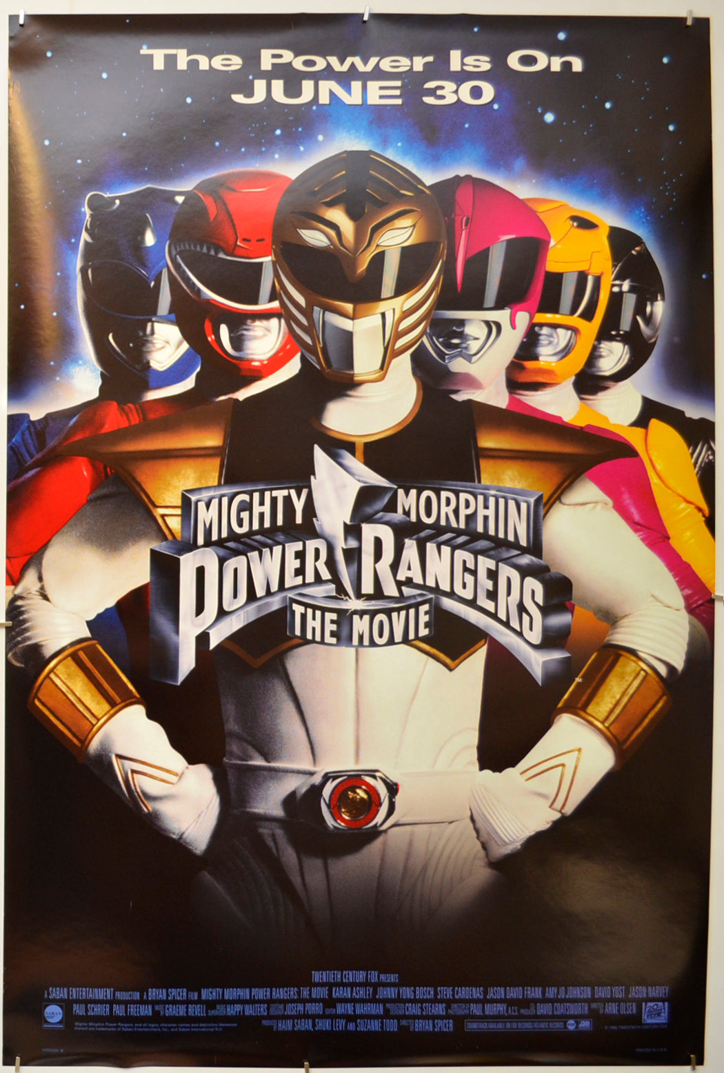 Mighty Morphin Power Rangers Original One Sheet Poster - Film Poster - Movie Poster