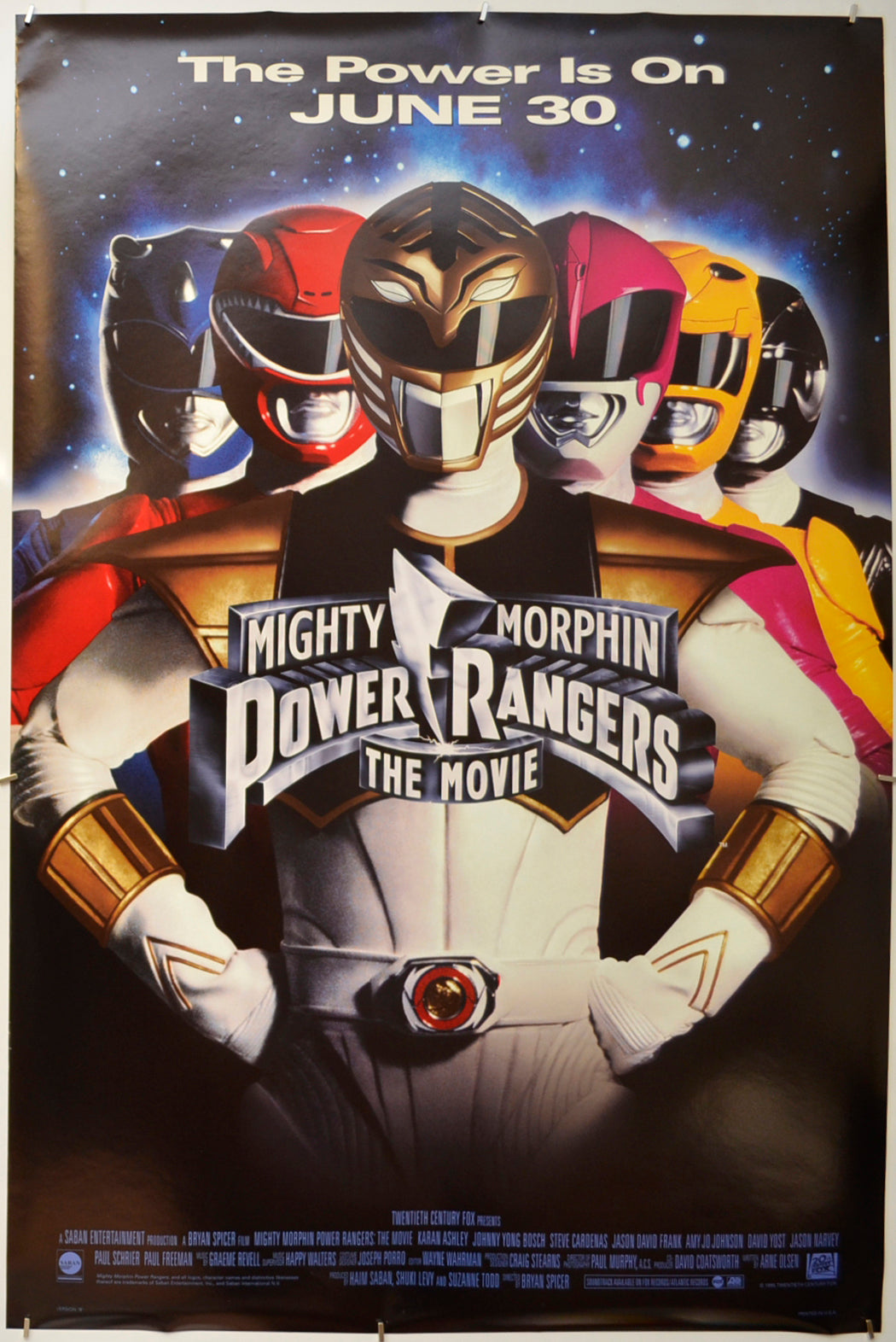Mighty Morphin Power Rangers Original One Sheet Poster - Film Poster - Movie Poster