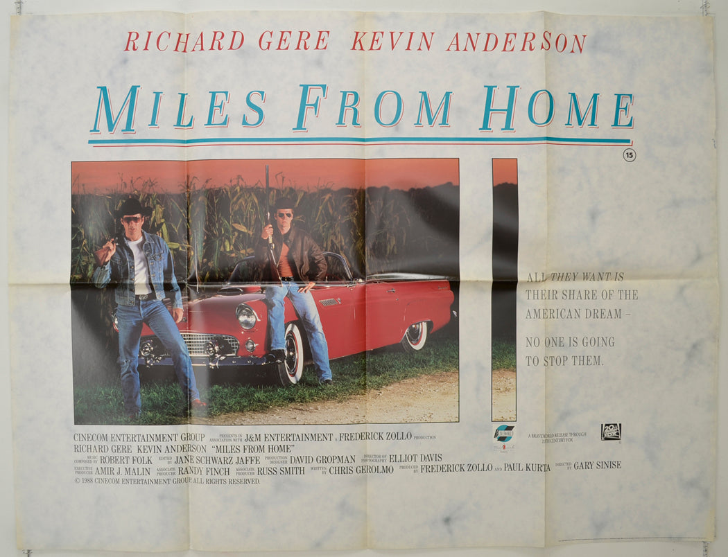 Miles From Home Original Quad Poster - Film Poster - Movie Poster