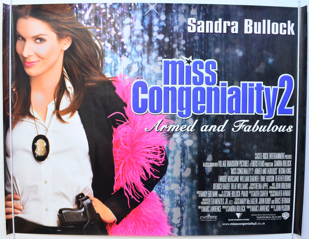 Miss Congeniality 2 : Armed And Fabulous Original British Quad Poster - Film Poster - Movie Poster