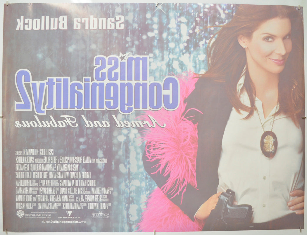 MISS CONGENIALITY 2 : ARMED AND FABULOUS (Back) Cinema Quad Movie Poster