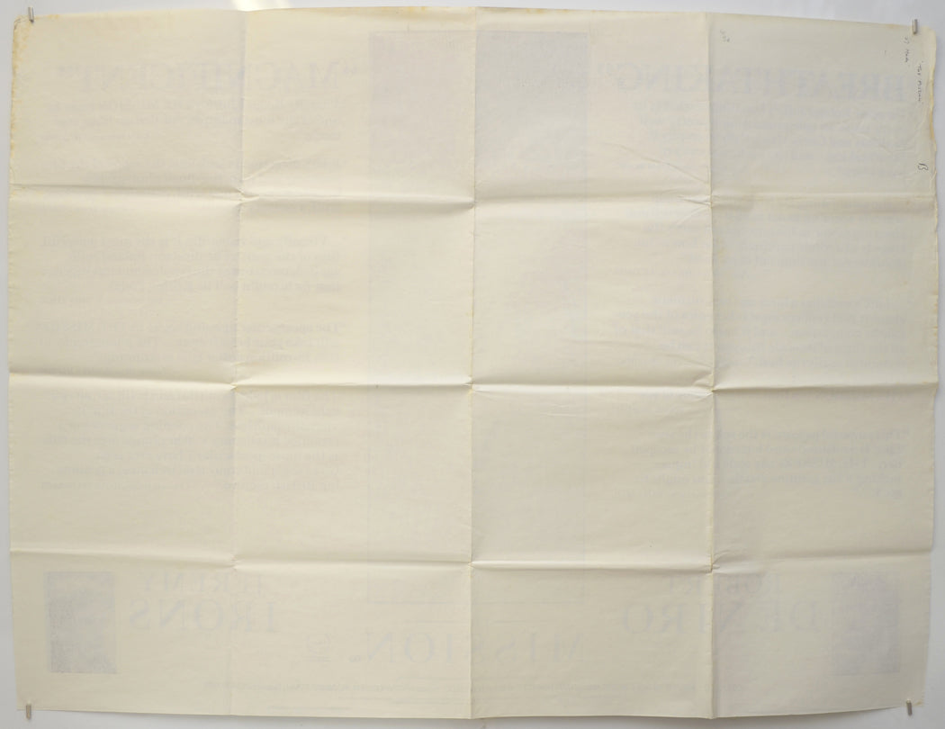 THE MISSION (Back) Cinema Quad Movie Poster