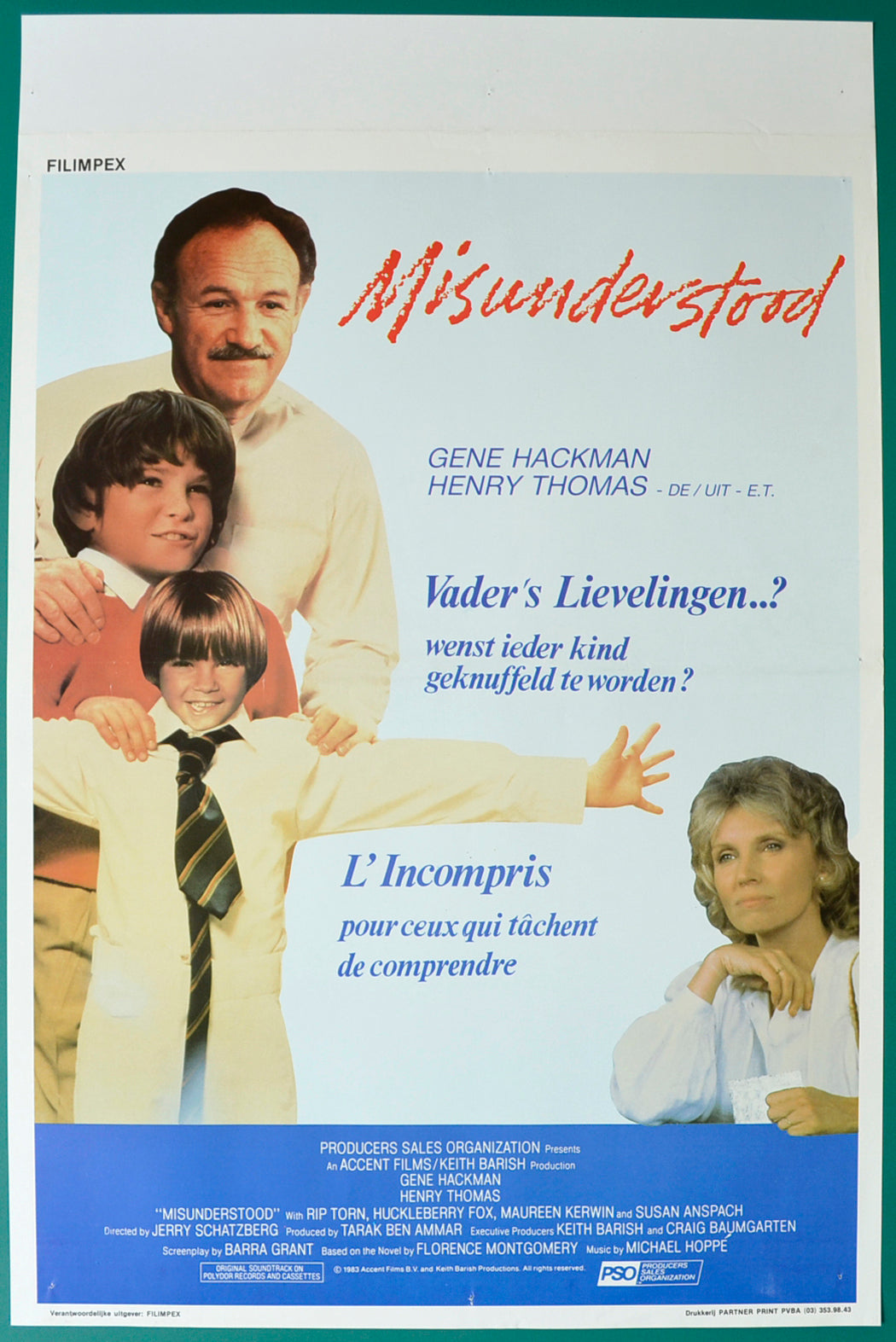 Misunderstood Original Belgian Poster - Film Poster - Movie Poster