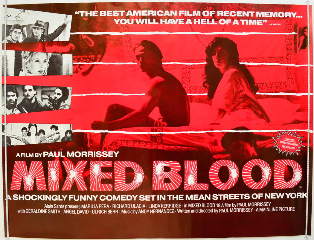 Mixed Blood (a.k.a. Cocaïne) Original Quad Poster - Film Poster - Movie Poster
