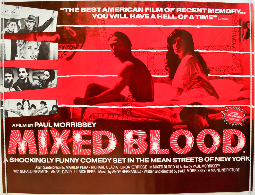 Mixed Blood (a.k.a. Cocaïne) Original Quad Poster - Film Poster - Movie Poster