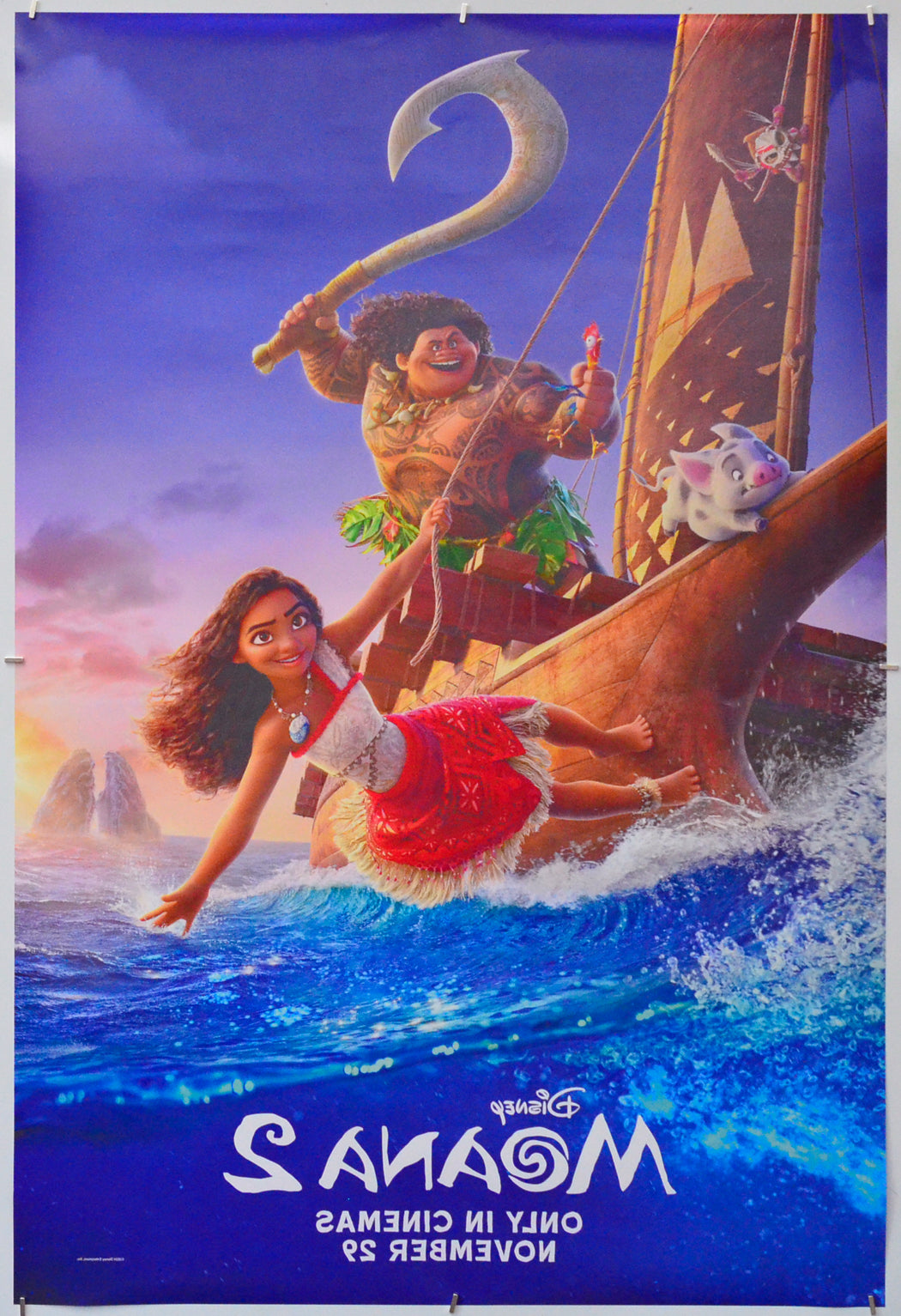 Moana 2 (Back) Cinema One Sheet Movie Poster