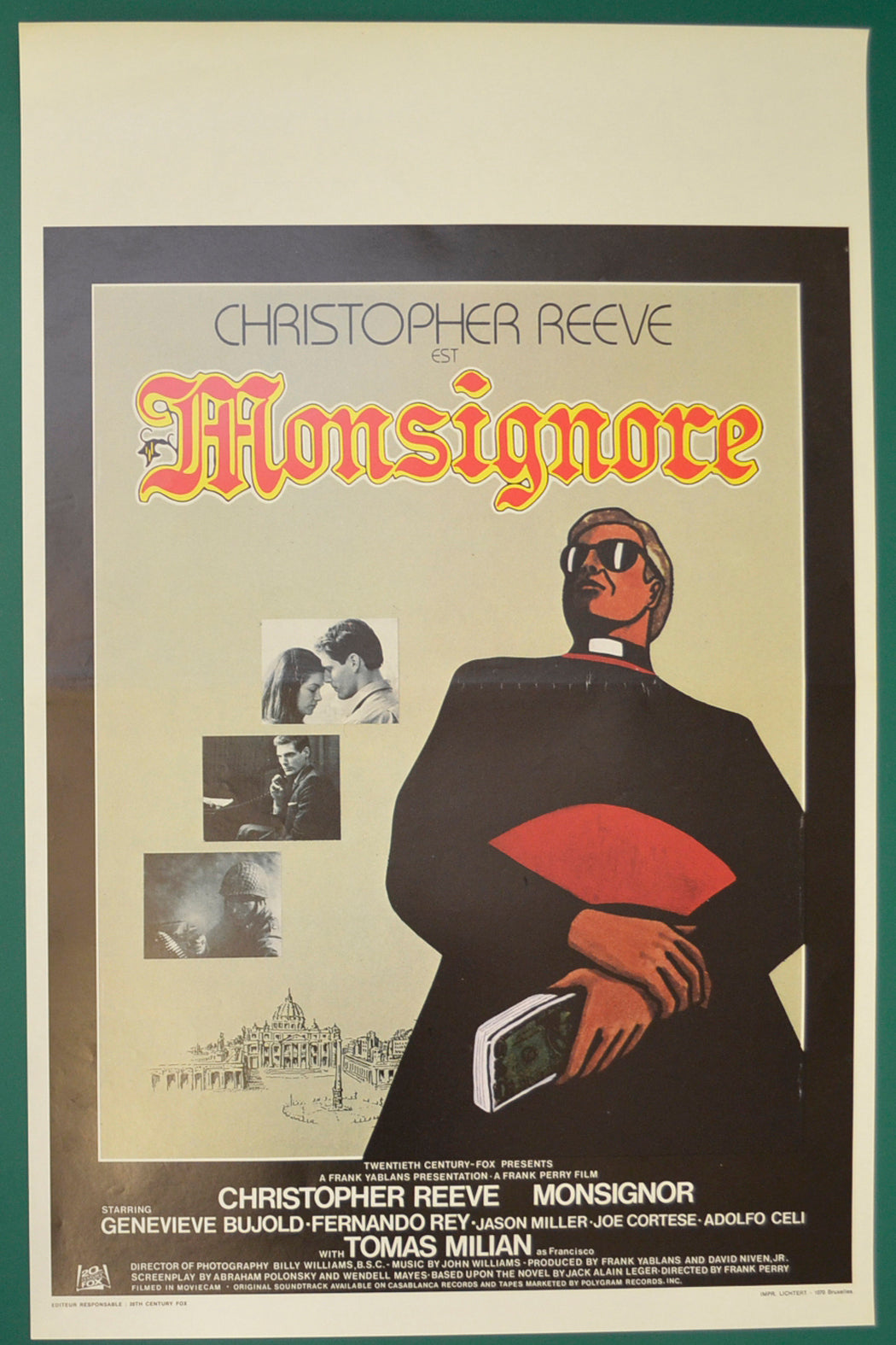Monsignor Original Belgian Poster - Film Poster - Movie Poster
