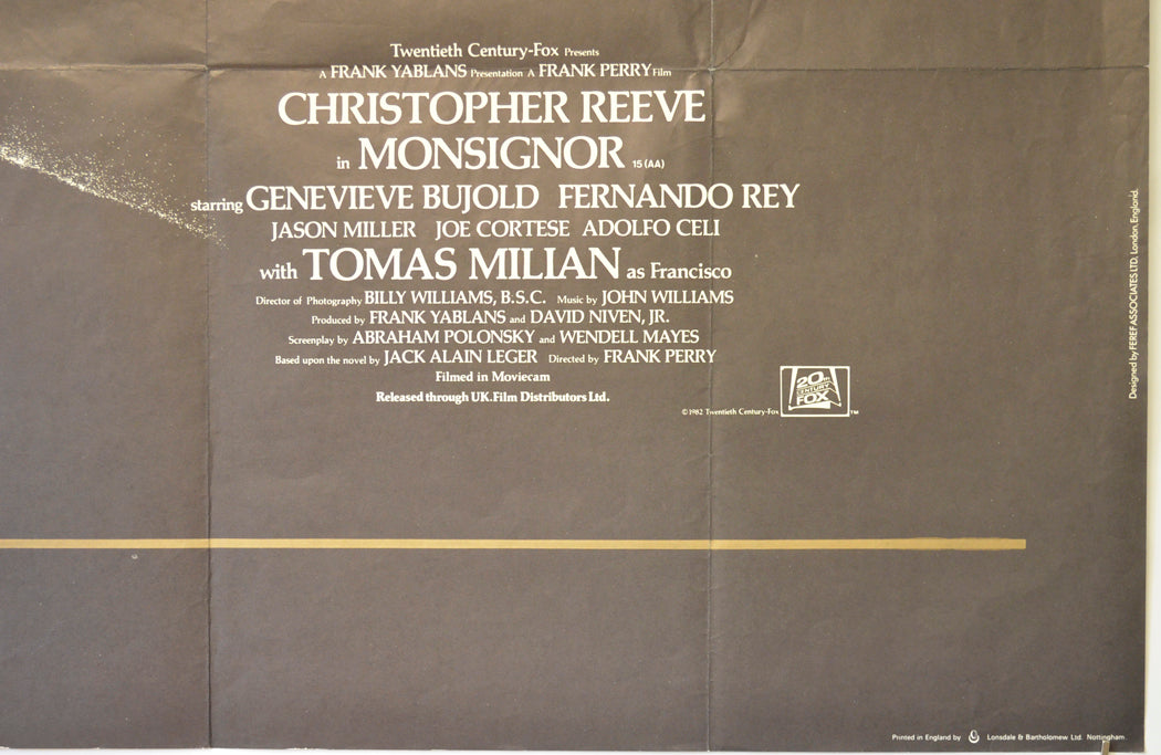 MONSIGNOR (Bottom Right) Cinema Quad Movie Poster