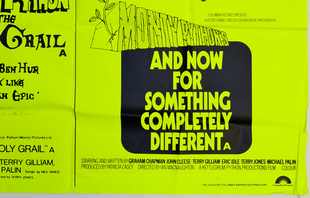 MONTY PYTHON AND THE HOLY GRAIL / AND NOW FOR SOMETHING COMPLETELY DIFFERENT (Bottom Right) Cinema Quad Movie Poster