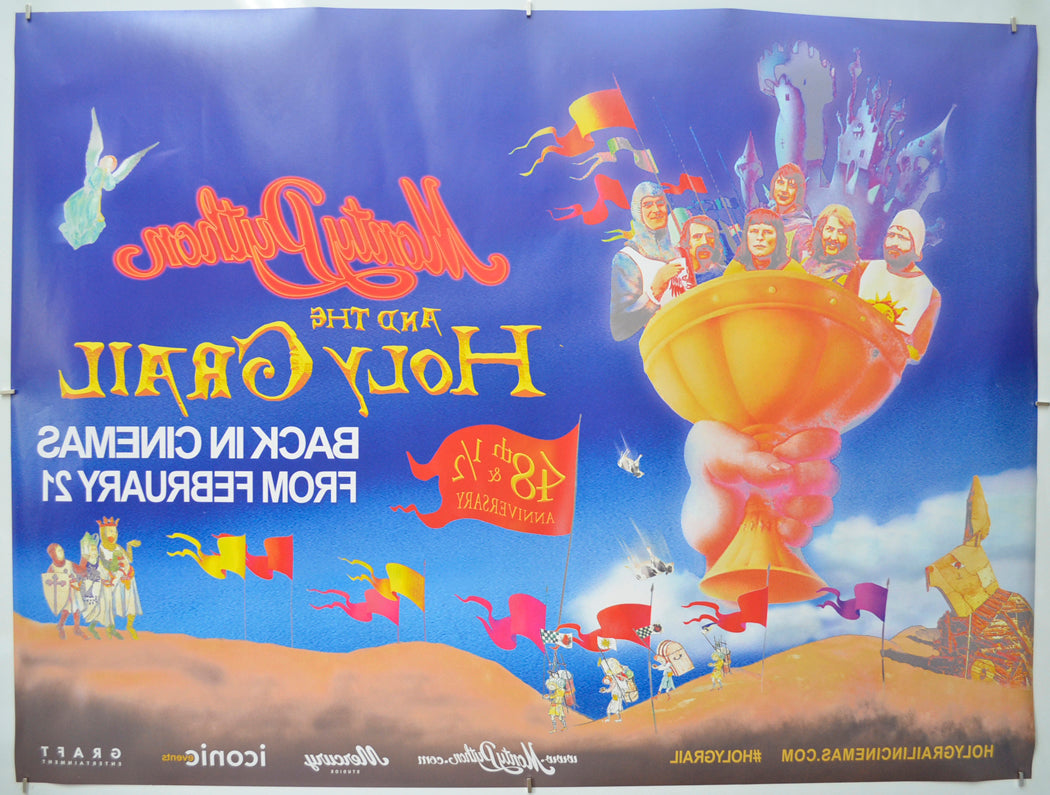 MONTY PYTHON AND THE HOLY GRAIL (Back) Cinema Quad Movie Poster