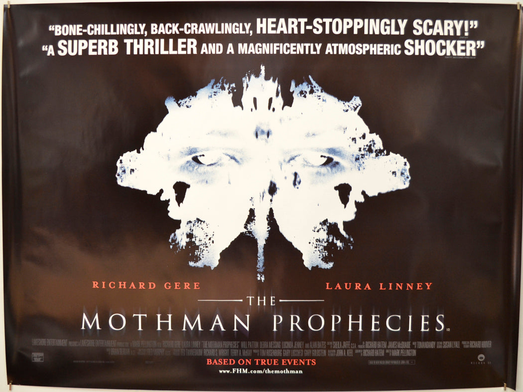 The Mothman Prophecies Original Quad Poster - Film Poster - Movie Poster