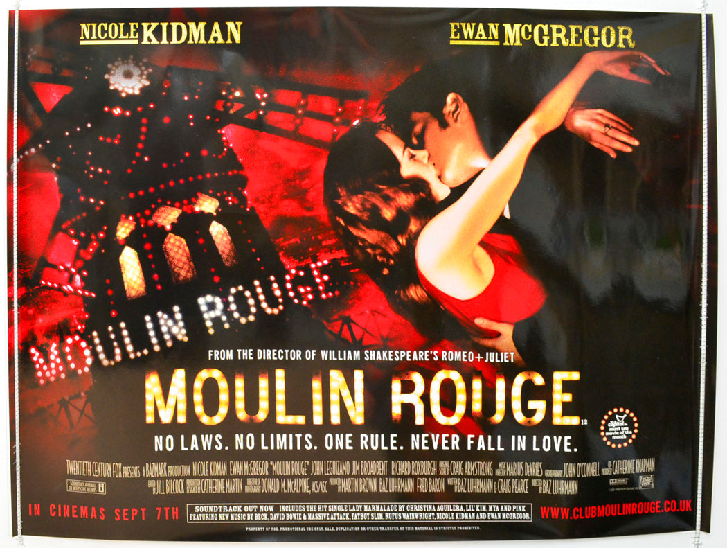 Moulin Rouge Original British Quad Poster - Film Poster - Movie Poster