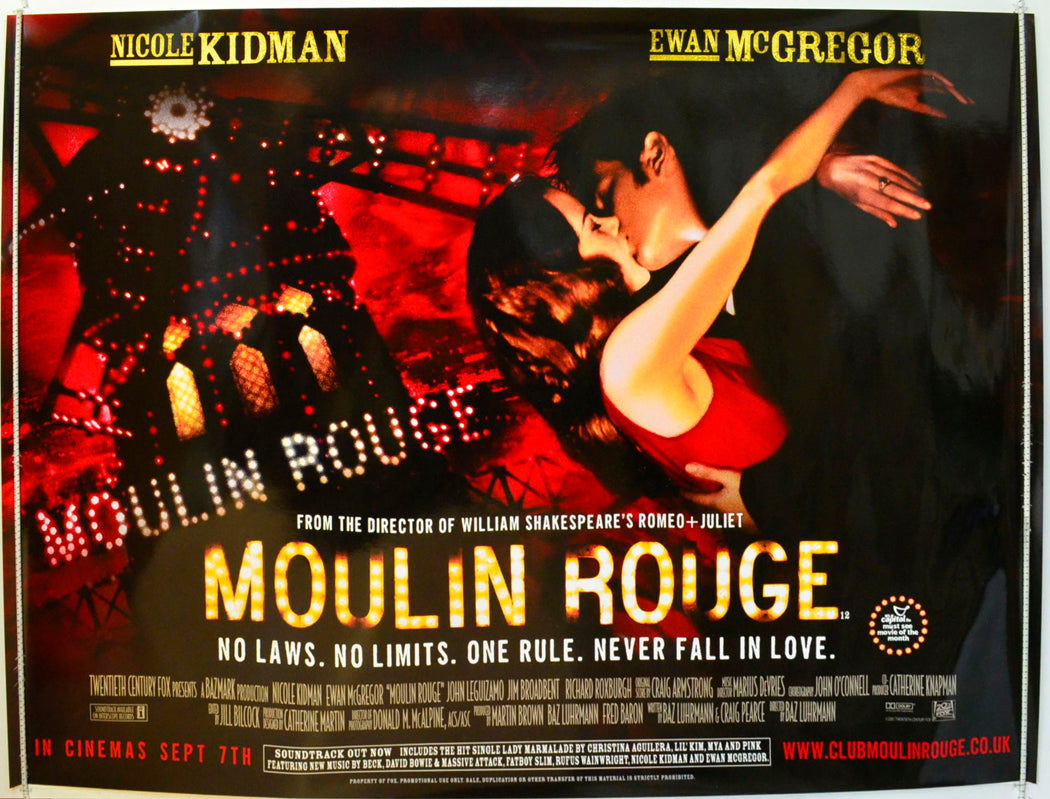Moulin Rouge Original British Quad Poster - Film Poster - Movie Poster