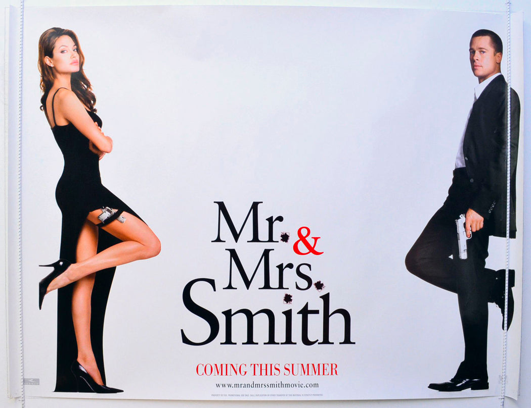 Mr And Mrs Smith (Teaser / Advance Version) Original British Quad Poster - Film Poster - Movie Poster