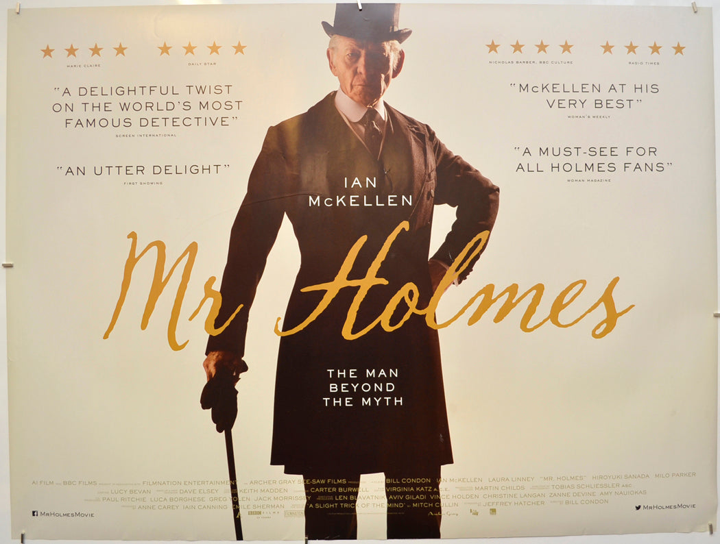 Mr Holmes Original Quad Poster - Film Poster - Movie Poster