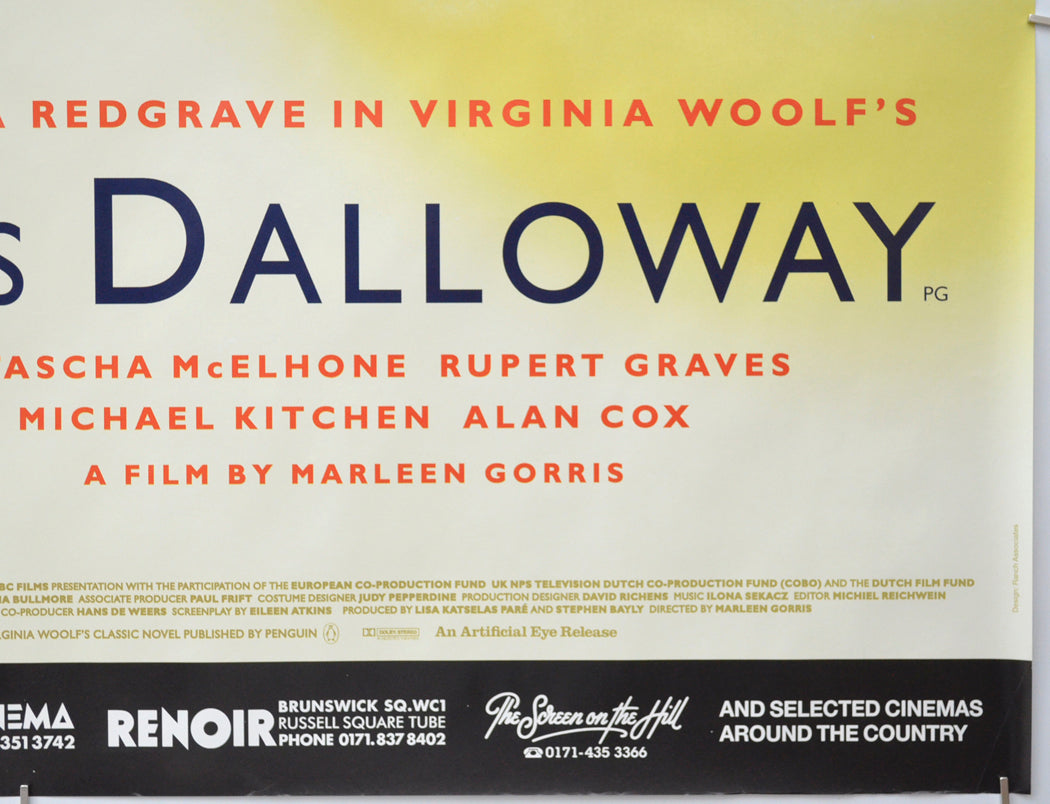 MRS DALLOWAY (Bottom Right) Cinema Quad Movie Poster