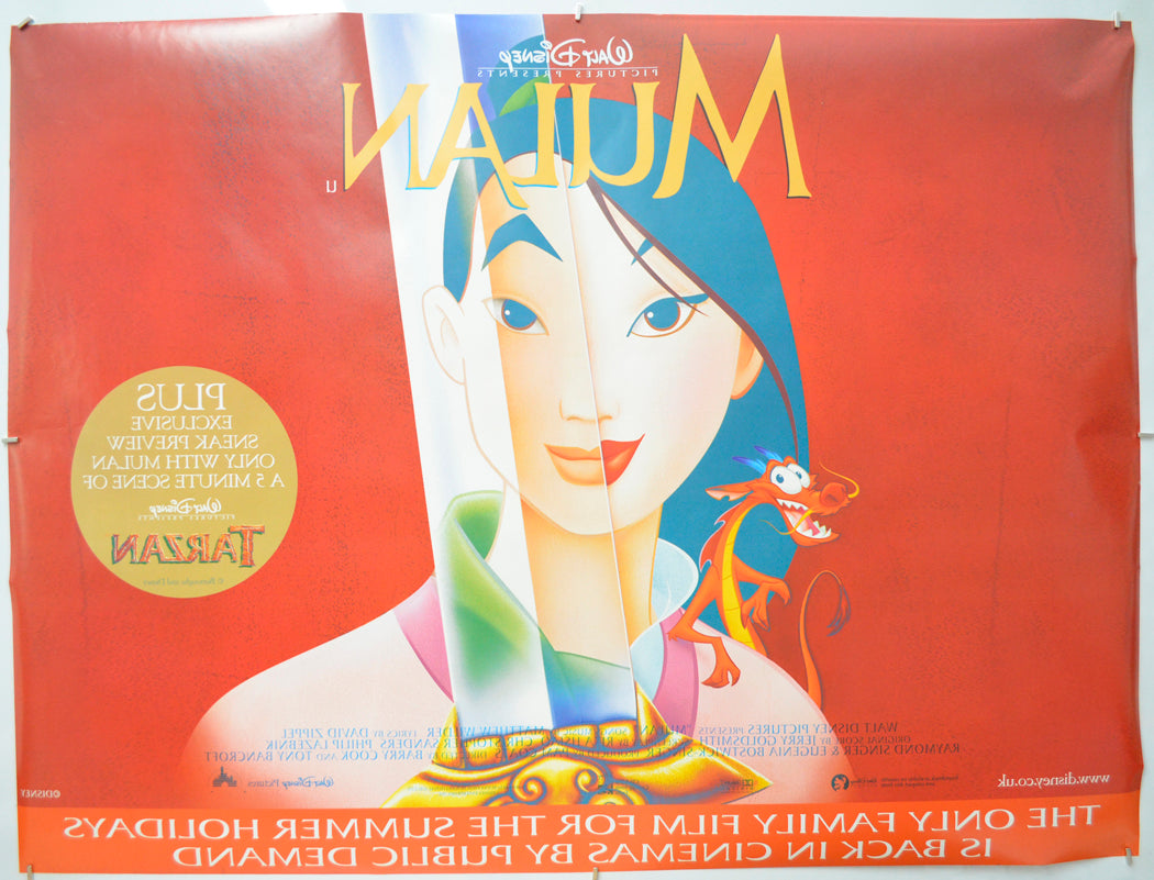 MULAN (Back) Cinema Quad Movie Poster