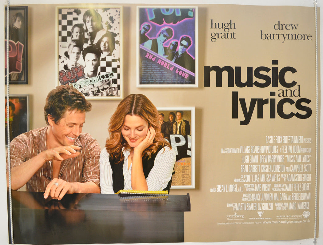 Music And Lyrics Original Quad Poster - Film Poster - Movie Poster
