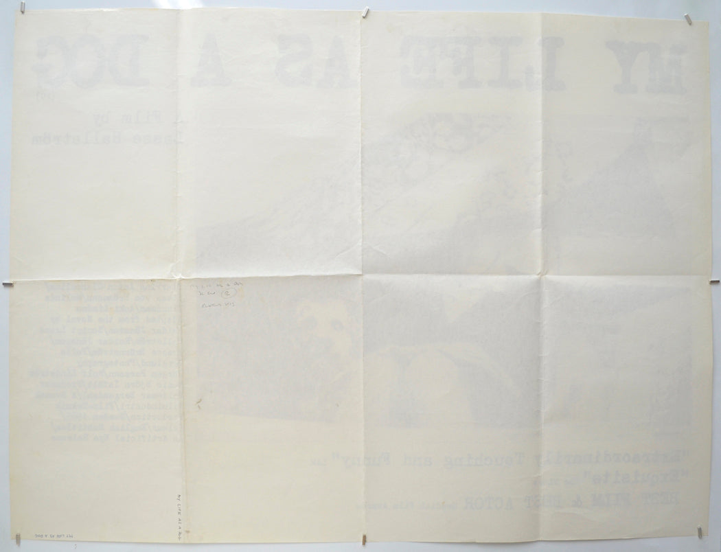 MY LIFE AS A DOG (Back) Cinema Quad Movie Poster