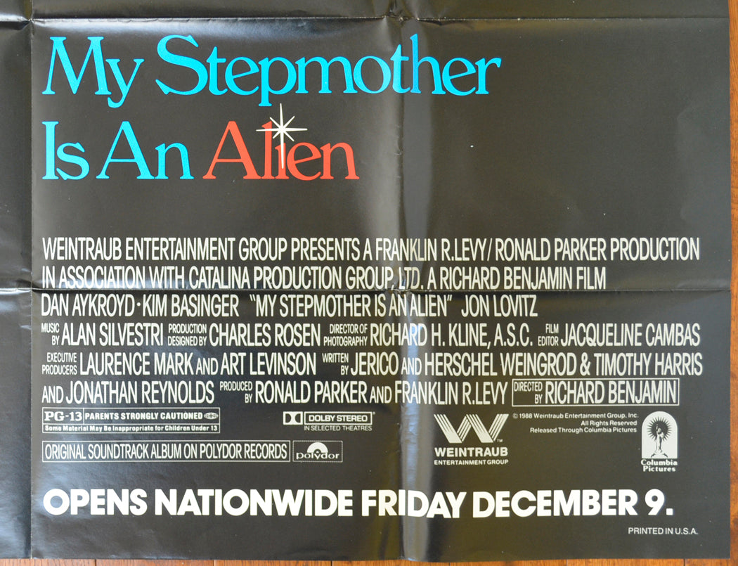 MY STEPMOTHER IS AN ALIEN – Subway Poster – BOTTOM Right