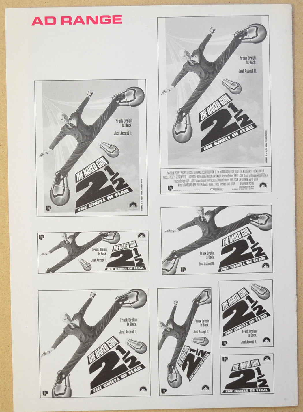 THE NAKED GUN 2 Cinema Exhibitors Campaign Press Book - INSIDE