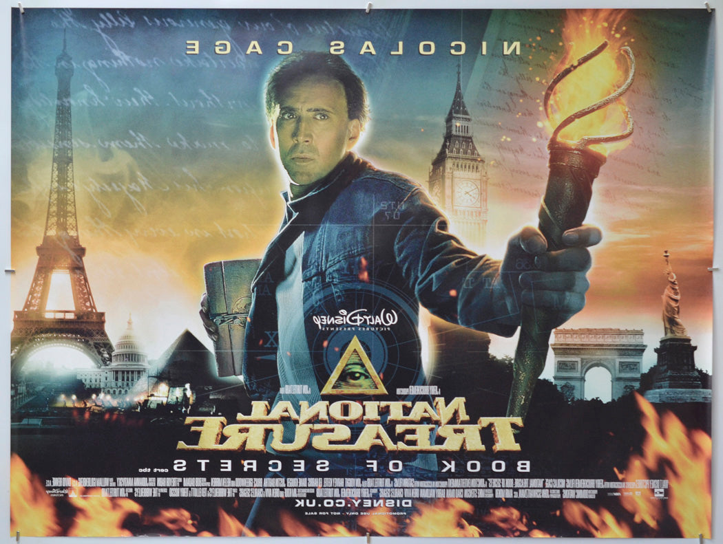 National Treasure : Book Of Secrets (Back) Cinema Quad Movie Poster