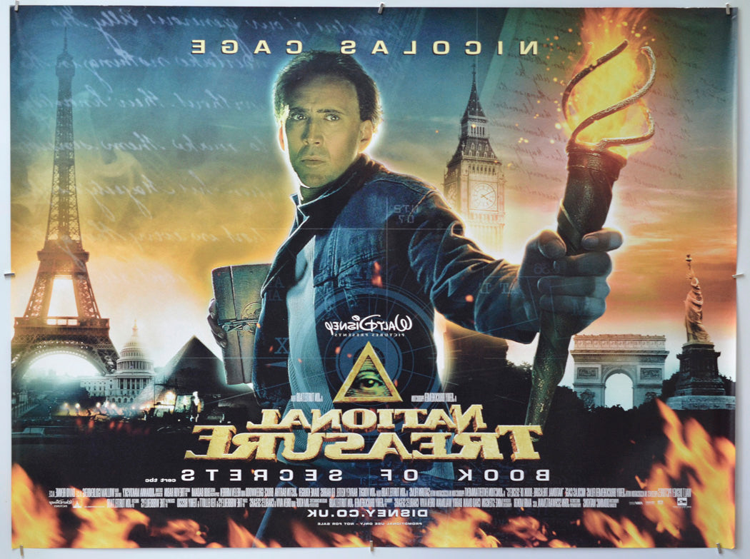 National Treasure : Book Of Secrets (Back) Cinema Quad Movie Poster