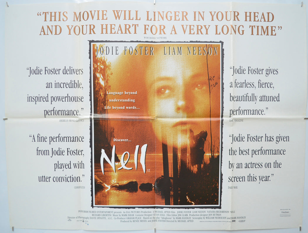 Nell Original Quad Poster Film Poster Movie Poster Pastposters nell-original-quad-poster-film-poster-movie-poster-pastposters