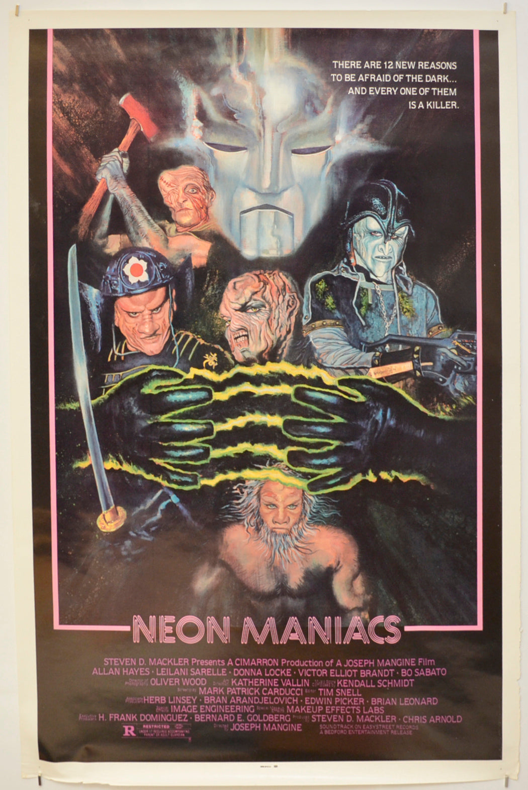 Neon Maniacs Original One Sheet Poster - Film Poster - Movie Poster
